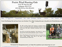 Tablet Screenshot of prairiewindhunting.com